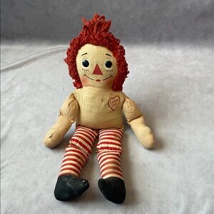 Vintage Raggedy Ann Doll with working music box